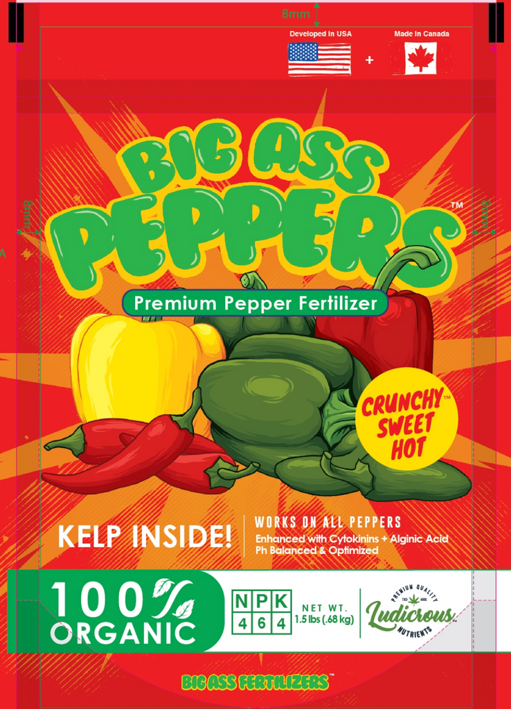 Big Ass Peppers Premium Pepper Fertilizer Pepper Plant Fertilizer and Nutrients for Indoor or Outdoor Works on All Peppers, Plants (13.5 oz)