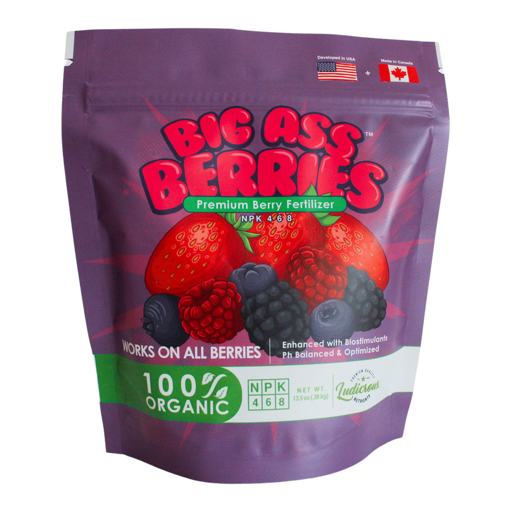 Big Ass Berries Premium Berry Fertilizer Nutrients Indoor or Outdoor Works on All Berries including Strawberries, Blueberries, Raspberries, and More