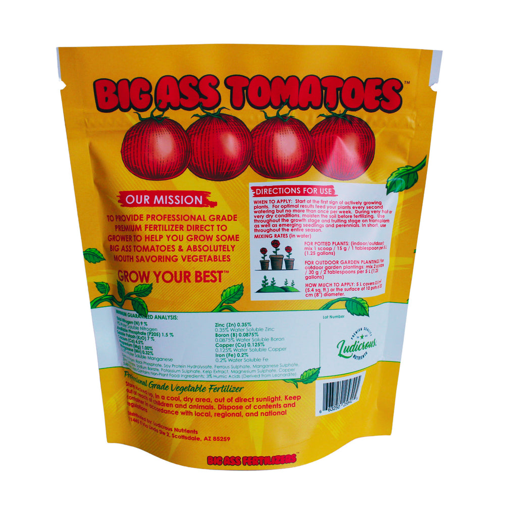 Big Ass Tomatoes Premium Tomato Fertilizer and Nutrients for Indoor or Outdoor Tomato Plants Works with All Vegetables